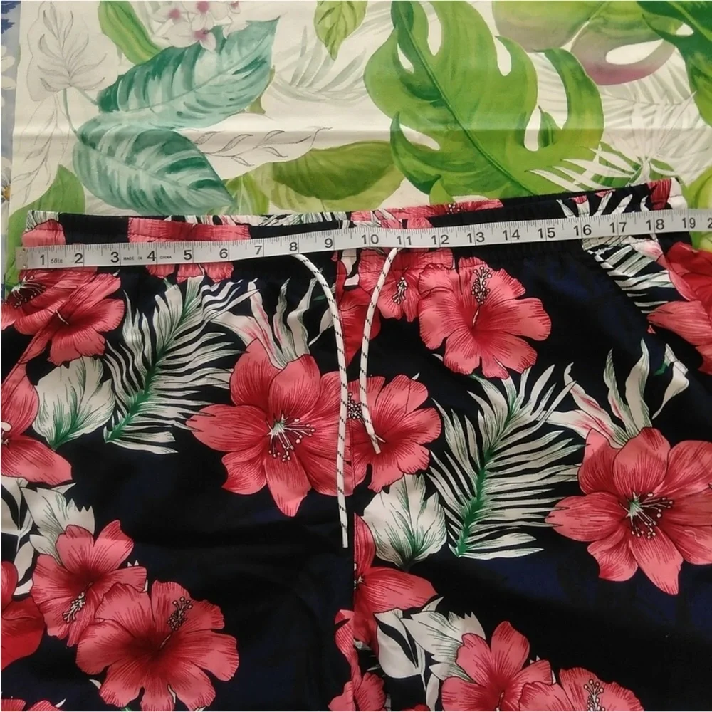 Men's Floral Swim Shorts Vogue Life Hawaiian Tropical Swimwear Beach Pool Trunks